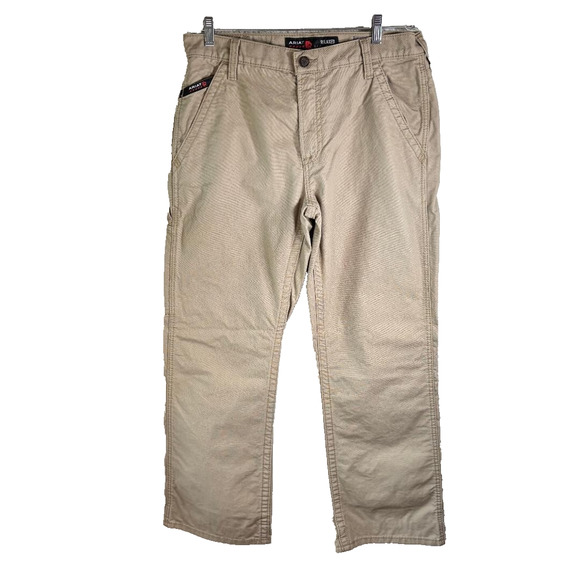 Ariat Low Rise Boot Flame Resistant Khaki Work Pant Cat 2 Size 33/30
